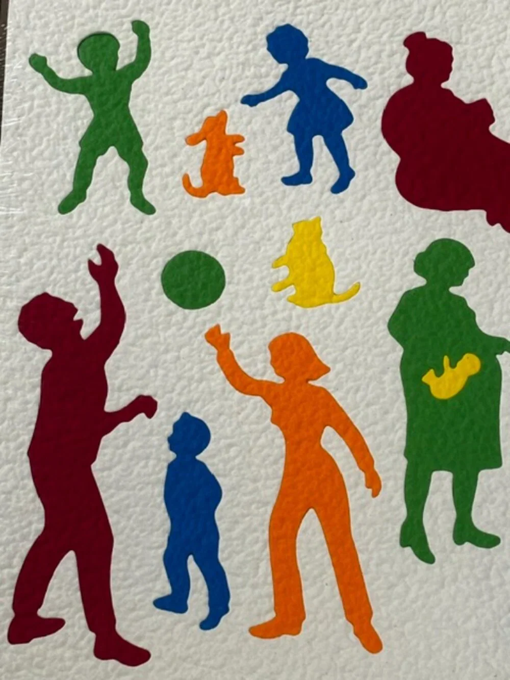 Vtg Lauri Familiar People 2250 Crepe Foam Puzzle Kids Multicolor Silhouettes USA